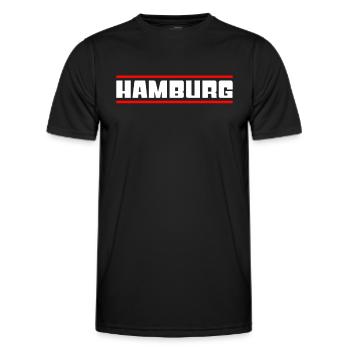 Hambourg - T-shirt sport Homme - noir - Devant - AI Model Male 178 dark (178cm)