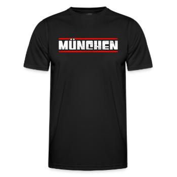 Munich - T-shirt sport Homme - noir - Devant - AI Model Male 178 dark (178cm)