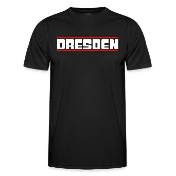 Dresden - Männer Funktions-T-Shirt - Schwarz - Vorne - AI Model Male 178 dark (178cm)