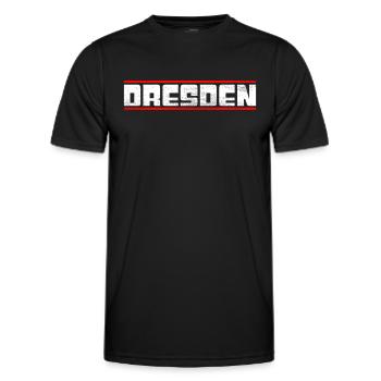 Dresden - Männer Funktions-T-Shirt - Schwarz - Vorne - AI Model Male 178 dark (178cm)