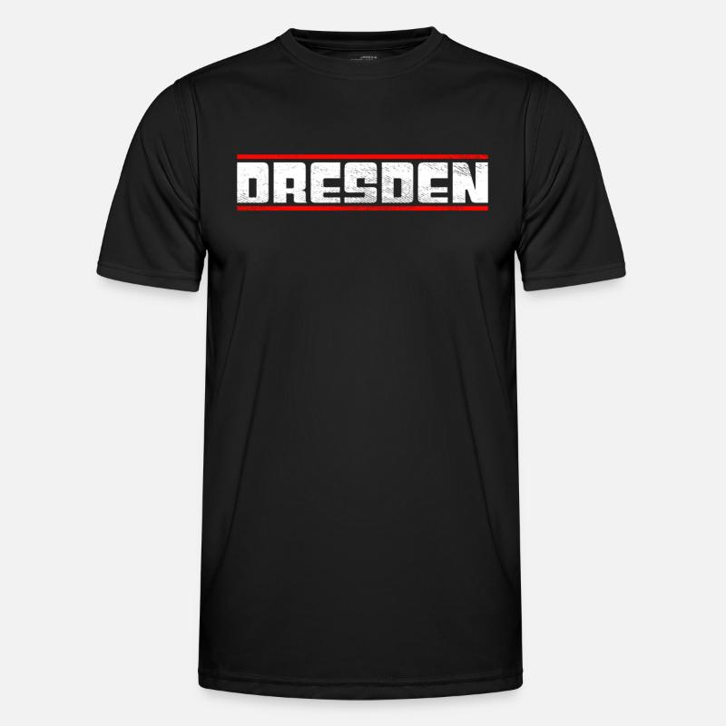 Dresden - Männer Funktions-T-Shirt - Schwarz