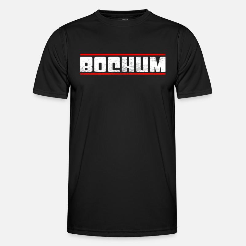 Bochum - Männer Funktions-T-Shirt - Schwarz