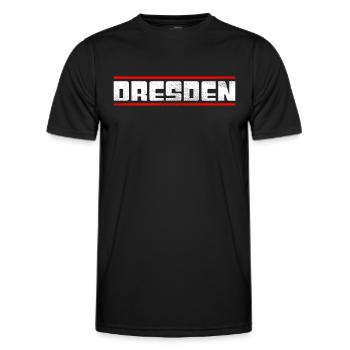 Dresden - Männer Funktions-T-Shirt - Schwarz - Vorne - AI Model Male 178 dark (178cm)