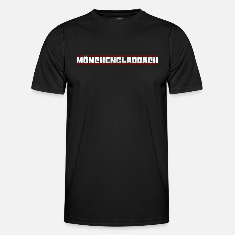 Mönchengladbach - Männer Funktions-T-Shirt - Schwarz