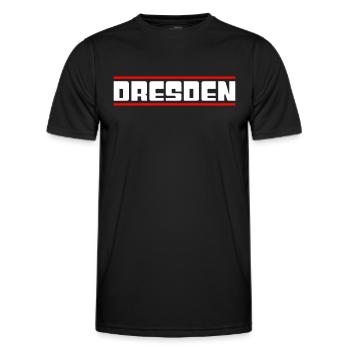 Dresden - Männer Funktions-T-Shirt - Schwarz - Vorne - AI Model Male 178 dark (178cm)