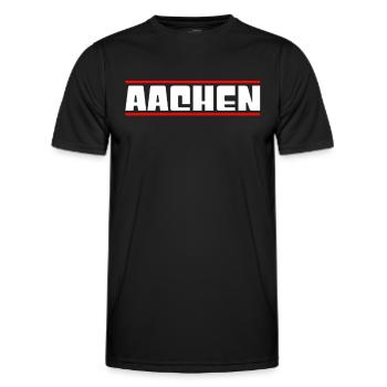 Aachen - Men's Functional T-Shirt - black - Front - AI Model Male 178 dark (178cm)