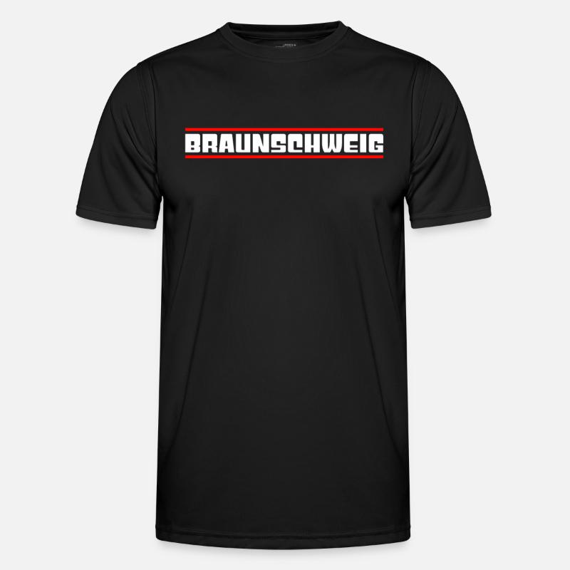 Braunschweig - Männer Funktions-T-Shirt - Schwarz