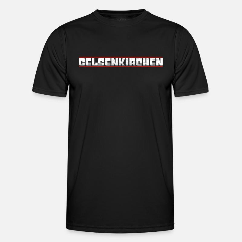 Gelsenkirchen - Männer Funktions-T-Shirt - Schwarz