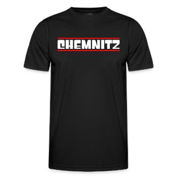 Chemnitz - Männer Funktions-T-Shirt - Schwarz - Vorne - AI Model Male 178 dark (178cm)