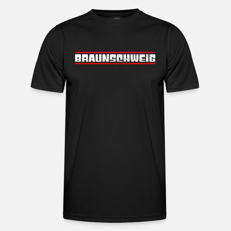 Braunschweig - Männer Funktions-T-Shirt - Schwarz