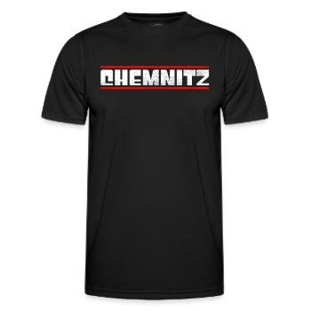 Chemnitz - Männer Funktions-T-Shirt - Schwarz - Vorne - AI Model Male 178 dark (178cm)