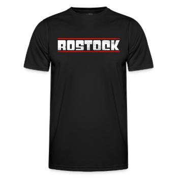 Rostock - Männer Funktions-T-Shirt - Schwarz - Vorne - AI Model Male 178 dark (178cm)