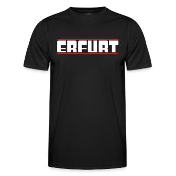 Erfurt - Männer Funktions-T-Shirt - Schwarz - Vorne - AI Model Male 178 dark (178cm)