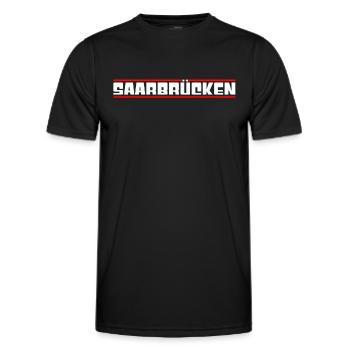 Sarrebruck - T-shirt sport Homme - noir - Devant - AI Model Male 178 dark (178cm)