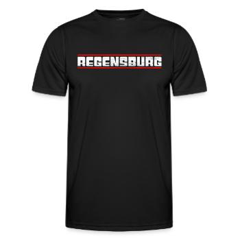 Regensburg - Männer Funktions-T-Shirt - Schwarz - Vorne - AI Model Male 178 dark (178cm)
