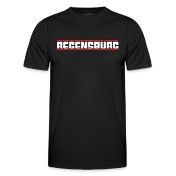 Regensburg - Männer Funktions-T-Shirt - Schwarz - Vorne - AI Model Male 178 dark (178cm)