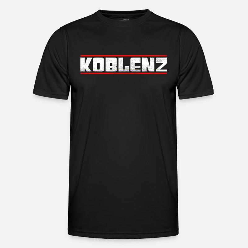 Koblenz - Männer Funktions-T-Shirt - Schwarz