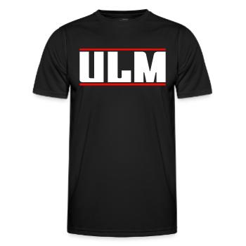Ulm - Männer Funktions-T-Shirt - Schwarz - Vorne - AI Model Male 178 dark (178cm)