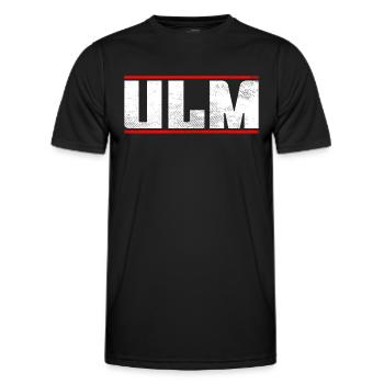 Ulm - Männer Funktions-T-Shirt - Schwarz - Vorne - AI Model Male 178 dark (178cm)