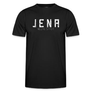 Jena Meine Stadt - Männer Funktions-T-Shirt - Schwarz - Vorne - AI Model Male 178 dark (178cm)