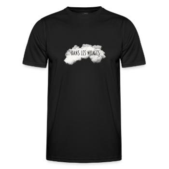 Dans les nuages - pour les rêveurs - T-shirt sport Homme - noir - Devant - AI Model Male 178 dark (178cm)