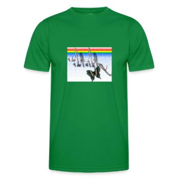 tibetische Calligraphy Schmetterling Design - Männer Funktions-T-Shirt - Kelly Green - Vorne - AI Model Male 178 dark (178cm)