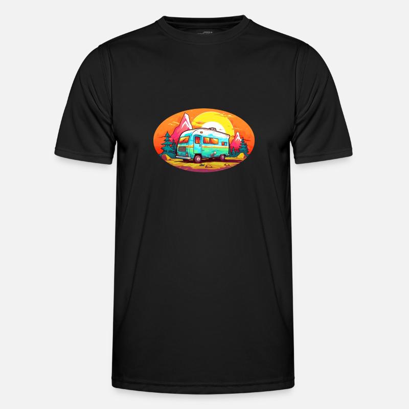 Sommer-Camping Männer Funktions-T-Shirt