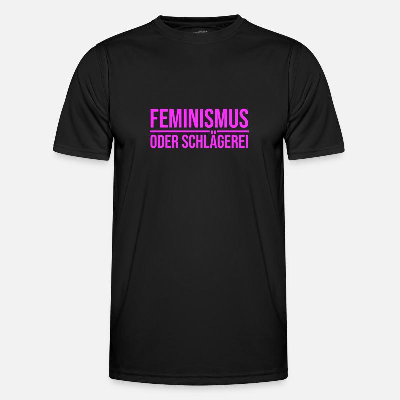 Feminismus oder Schlägerei Männer Funktions-T-Shirt