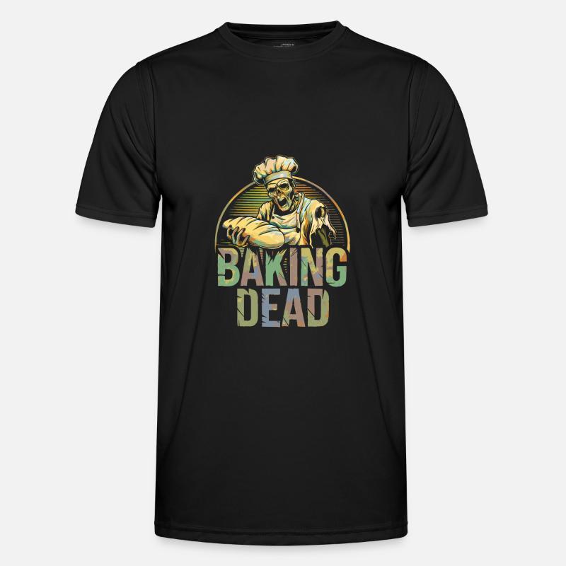 Baking Dead Zombie Bäcker gruseliger Bäcker Männer Funktions-T-Shirt