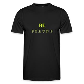 Be Strong 5 - Men's Functional T-Shirt - black - Front - AI Model Male 178 dark (178cm)