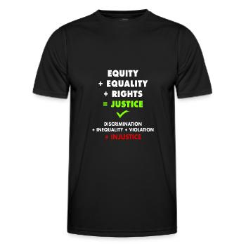 Dites NON à l'injustice ! - T-shirt sport Homme - noir - Devant - AI Model Male 178 dark (178cm)