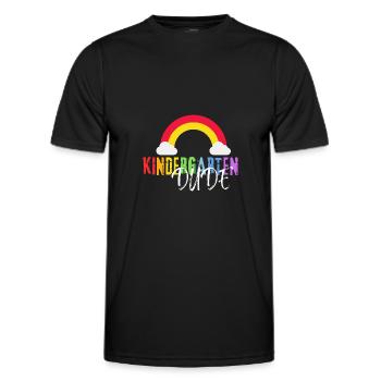 Kindergarten Dude - Männer Funktions-T-Shirt - Schwarz - Vorne - AI Model Male 178 dark (178cm)