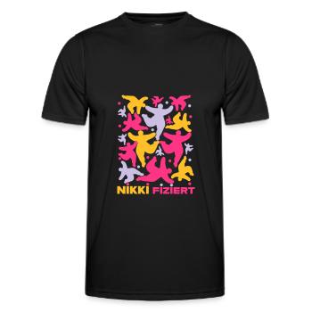 NIKKI fied - Men's Functional T-Shirt - black - Front - AI Model Male 178 dark (178cm)