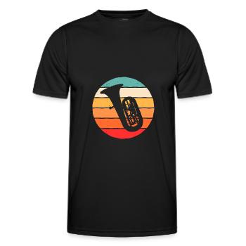Tuba Musik Orchester Musiker Tubaspieler Geschenk - Männer Funktions-T-Shirt - Schwarz - Vorne - AI Model Male 178 dark (178cm)