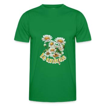 Be Unique, Meadow Flower, Bees - Men's Functional T-Shirt - kelly green - Front - AI Model Male 178 dark (178cm)