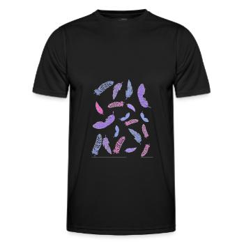 bi plumes - T-shirt sport Homme - noir - Devant - AI Model Male 178 dark (178cm)