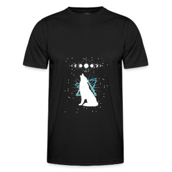 Étoiles Loup - T-shirt sport Homme - noir - Devant - AI Model Male 178 dark (178cm)