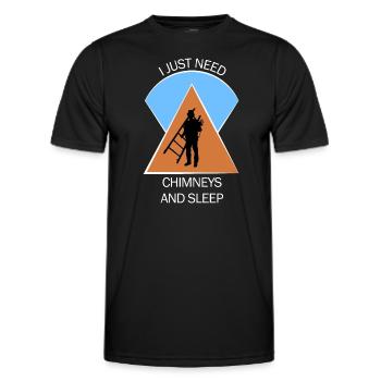 Chimney Sweep Chimney Sweep - Men's Functional T-Shirt - black - Front - AI Model Male 178 dark (178cm)