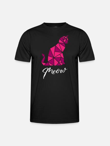 Cats Geometric - Men's Functional T-Shirt - black