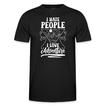 Sarcasm Crowd Aversion Common - Men's Functional T-Shirt - black - Front - AI Model Male 178 dark (178cm)