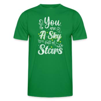 Starry Sky Wish Space Moon - T-shirt sport Homme - vert - Devant - AI Model Male 178 dark (178cm)