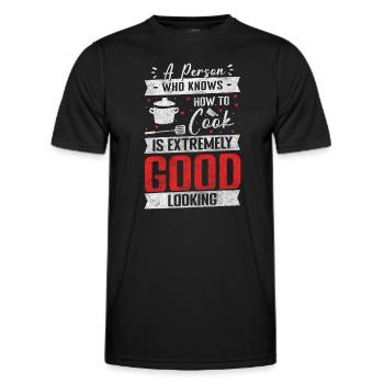 Koch Hobby Cuisine - Männer Funktions-T-Shirt - Schwarz - Vorne - AI Model Male 178 dark (178cm)