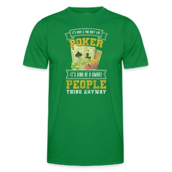 Card Game Deck Double Head All In - Men's Functional T-Shirt - kelly green - Front - AI Model Male 178 dark (178cm)