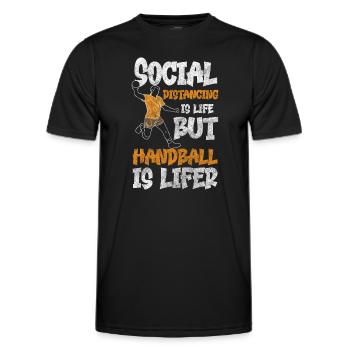 Sport SIeger Wettkampf Torwart - Männer Funktions-T-Shirt - Schwarz - Vorne - AI Model Male 178 dark (178cm)