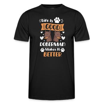 Wachhund Haustier Beschützen Hundefreund - Männer Funktions-T-Shirt - Schwarz - Vorne - AI Model Male 178 dark (178cm)