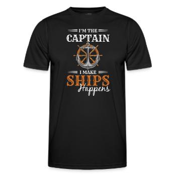 Maquette Captain Anchor - T-shirt sport Homme - noir - Devant - AI Model Male 178 dark (178cm)