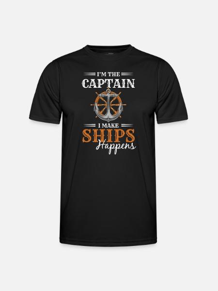 Model Captain Anchor - Men's Functional T-Shirt - black