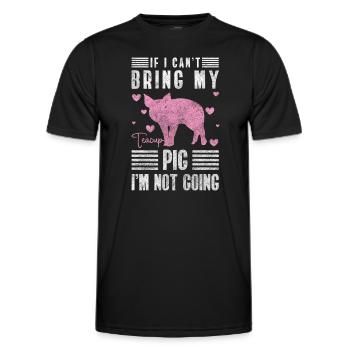 Teacup pig zucht - Männer Funktions-T-Shirt - Schwarz - Vorne - AI Model Male 178 dark (178cm)