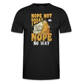 Schlafmütze Träumen Ausruhen Kissen - Männer Funktions-T-Shirt - Schwarz - Vorne - AI Model Male 178 dark (178cm)