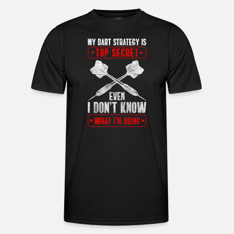 Darts Dartscheibe Sieger - Männer Funktions-T-Shirt - Schwarz